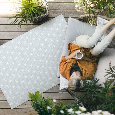 Tuinkleed Helder kruis minimalistisch patroon