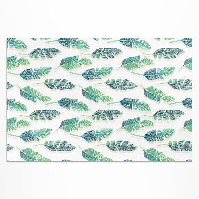 Buiten tapijt Boho veren in een delicate stijl