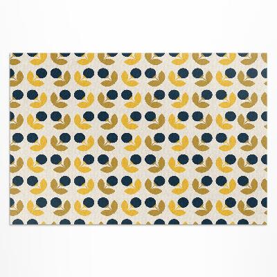 Buiten tapijt Kleine bloemen en bladeren in een regelmatig patroon