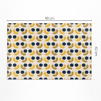 Buiten tapijt Kleine bloemen en bladeren in een regelmatig patroon