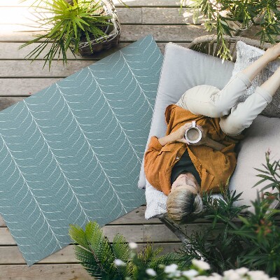 Buitenkleed Lineair minimalistisch visgraatpatroon