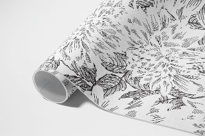 Buiten tapijt Stijlvolle schets van een weidebloem