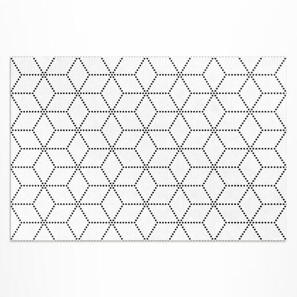 Buitenkleed 3D kubussen moderne stippen