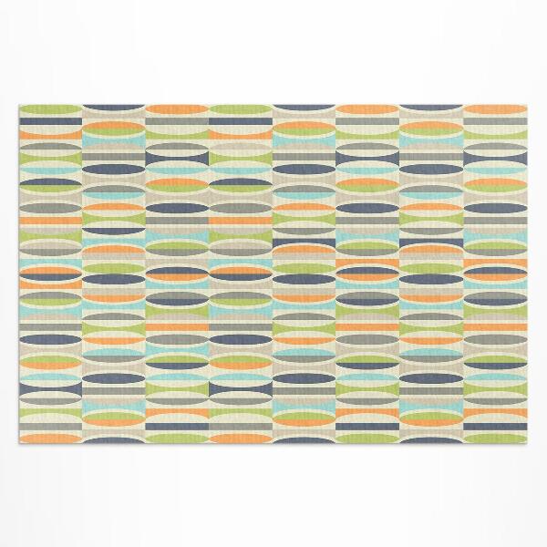 Buiten tapijt Abstracte retro-ellipsen