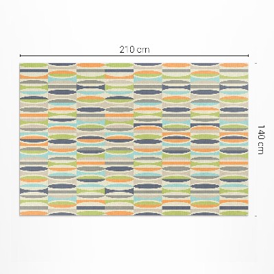 Buiten tapijt Abstracte retro-ellipsen