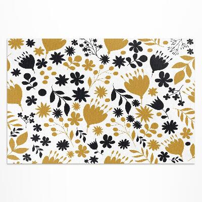 Tuinkleed Illustratie van bloemen en bladeren in een weide