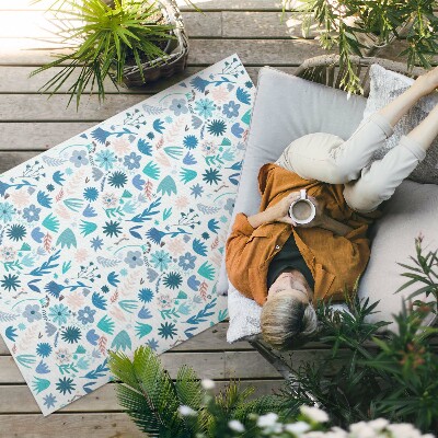 Tuinkleed Pastelkleurige boho bloemen en planten