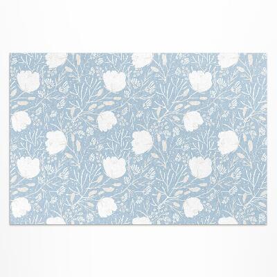 Buiten tapijt Prachtige bloemen op een pastelkleurige achtergrond