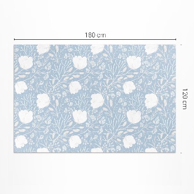 Buiten tapijt Prachtige bloemen op een pastelkleurige achtergrond