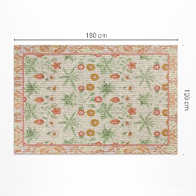 Buiten tapijt Bloemenpatroon in een lijst