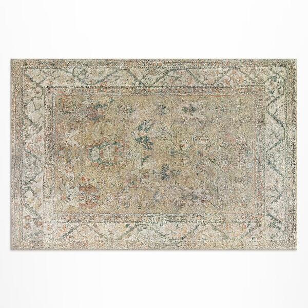 Buiten tapijt Oud beige patroon