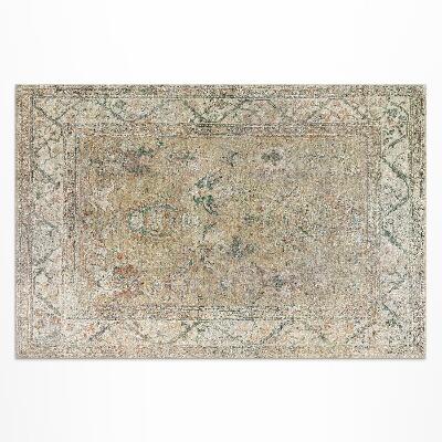 Buiten tapijt Oud beige patroon
