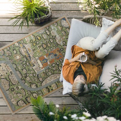 Buiten tapijt India vanuit vogelperspectief