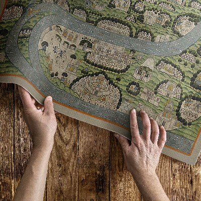 Buiten tapijt India vanuit vogelperspectief