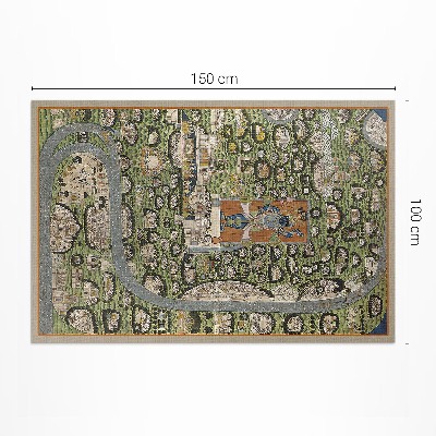 Buiten tapijt India vanuit vogelperspectief