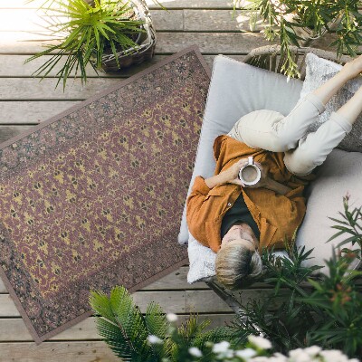 Buiten tapijt Tapijt met een imitatie vuilroze