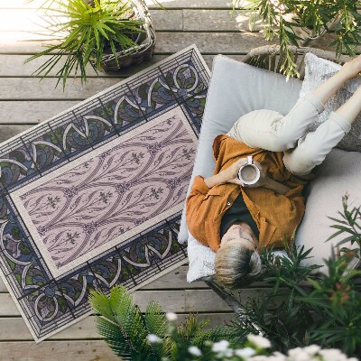 Buiten tapijt Gotische paarse glas-in-loodramen