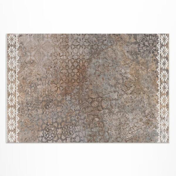 Buiten tapijt Stoffige, kunstmatig verouderde afdruk