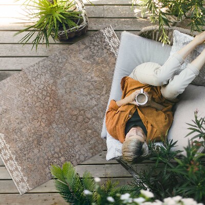 Buiten tapijt Stoffige, kunstmatig verouderde afdruk