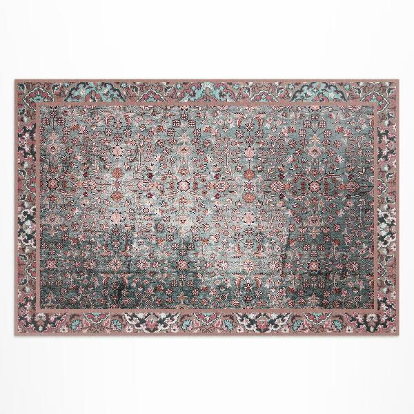 Buiten tapijt Retro verweerd bloemenpatroon