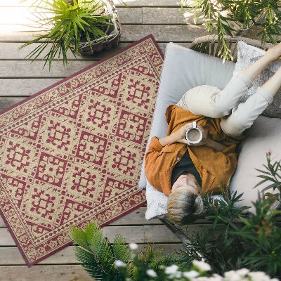 Buitenkleed Regelmatig patroon in een oude vintage stijl