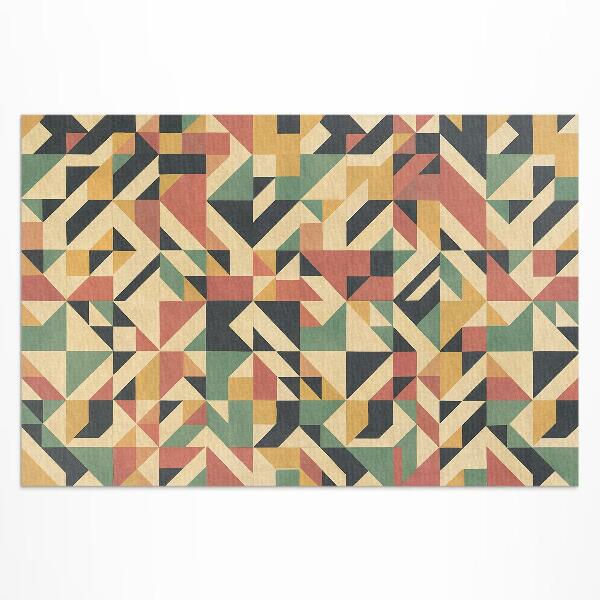 Buitenkleed Kleurrijke abstractie van driehoeken en vierkanten