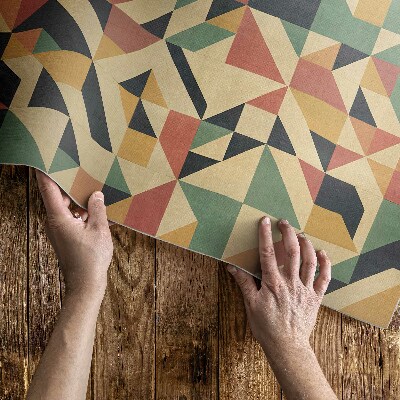 Buitenkleed Kleurrijke abstractie van driehoeken en vierkanten