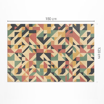 Buitenkleed Kleurrijke abstractie van driehoeken en vierkanten