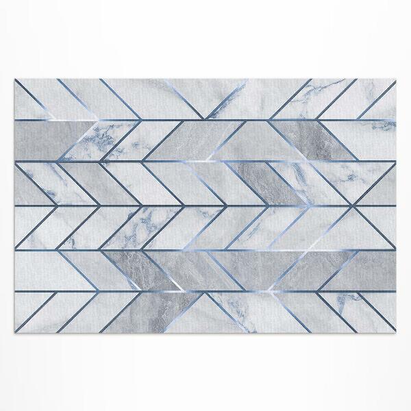 Buiten tapijt Geometrische lijnen licht marmer glamour