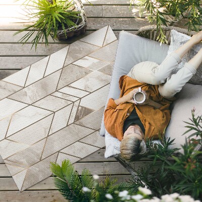 Buitenkleed Regelmatige lijnen op marmer glamour steen