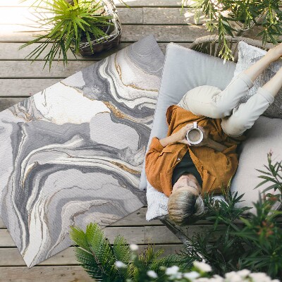 Buiten tapijt Helder abstract marmerpatroon