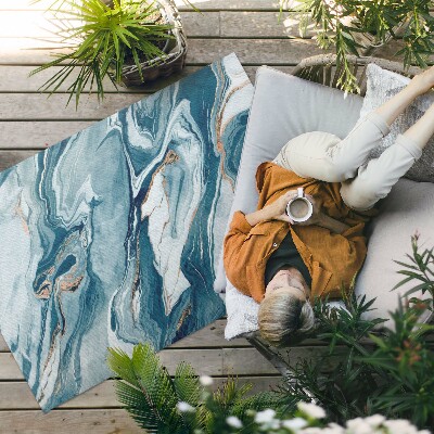 Tuinkleed Blauwe steen abstracte marmer glamour