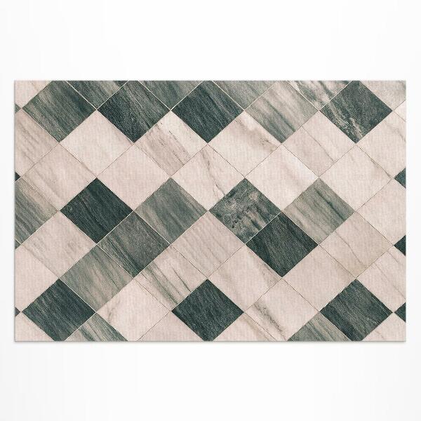 Buiten tapijt Steen mozaïek vierkante tegels marmer