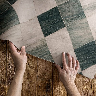 Buiten tapijt Steen mozaïek vierkante tegels marmer