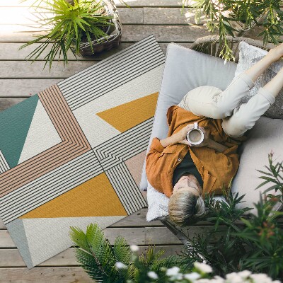 Buitenkleed Geometrische lineaire abstractie van Bauhaus