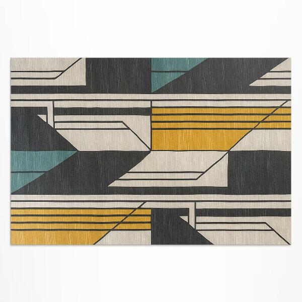 Buiten tapijt Geometrische abstractie in vintage stijl