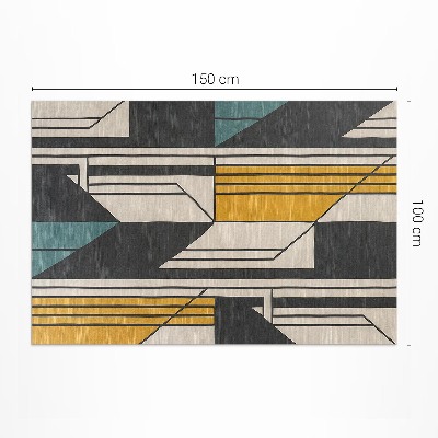 Buiten tapijt Geometrische abstractie in vintage stijl