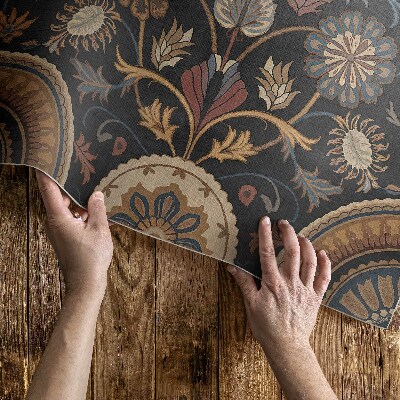 Buiten tapijt Perzisch vintage plantenornament