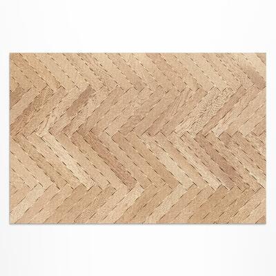 Buiten tapijt Elegante visgraat lichte houten parket