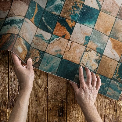 Tuinkleed Stenen mozaïek marmeren vintage tegels