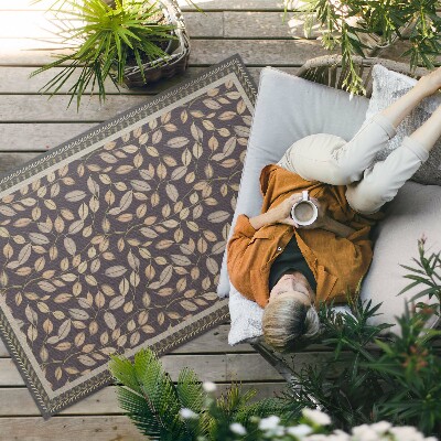 Buiten tapijt Herfstbladeren vegetatie vintage