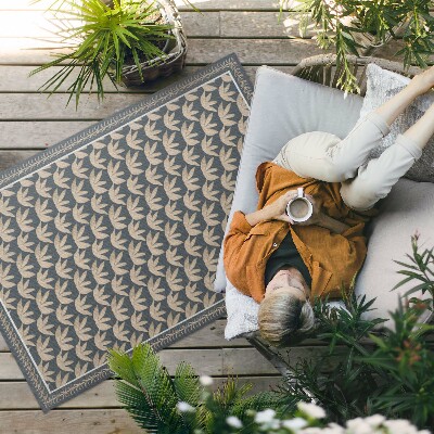 Buitenkleed Herhalend vintage plantenornament