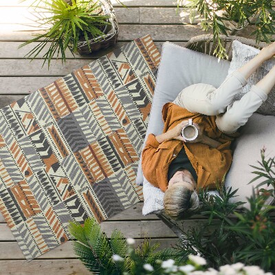 Tuinkleed Boho lineaire abstracties in de stijl van de Native Americans