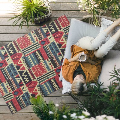 Buiten tapijt Abstract boho Indiaas patroon