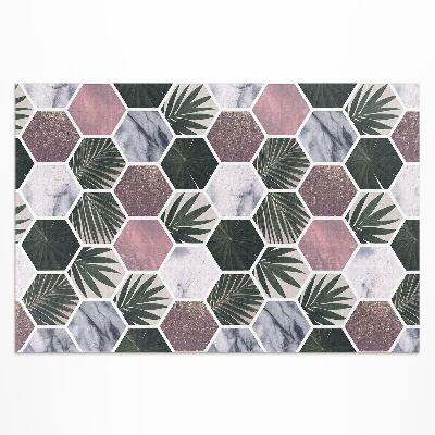 Buiten tapijt Zeshoekige stenen mozaïekbladeren