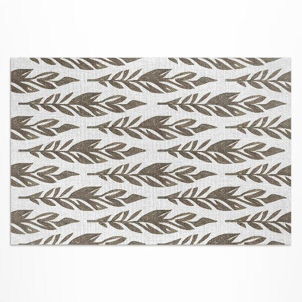 Buitenkleed Geschilderde bladeren boho plant vintage patroon