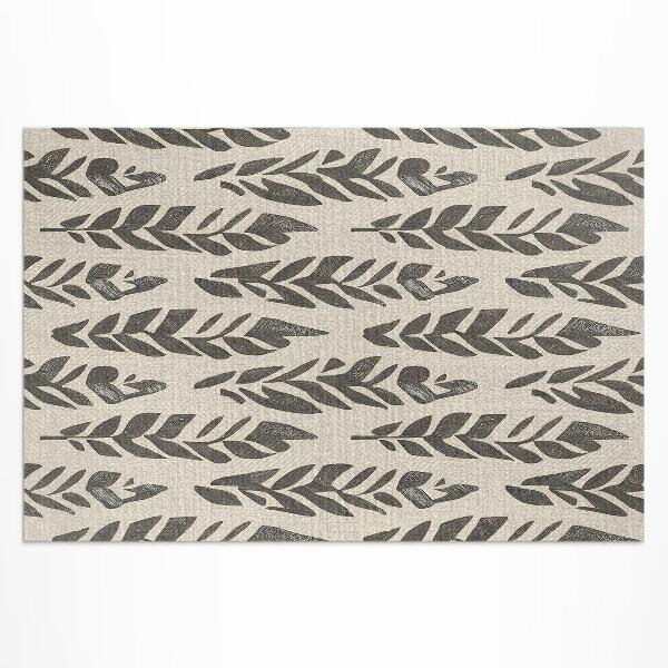 Buiten tapijt Boho beschilderde bladeren in vintage stijl