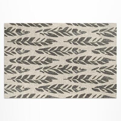 Buiten tapijt Boho beschilderde bladeren in vintage stijl
