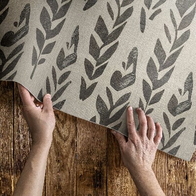 Buiten tapijt Boho beschilderde bladeren in vintage stijl