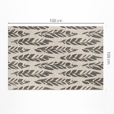 Buiten tapijt Boho beschilderde bladeren in vintage stijl